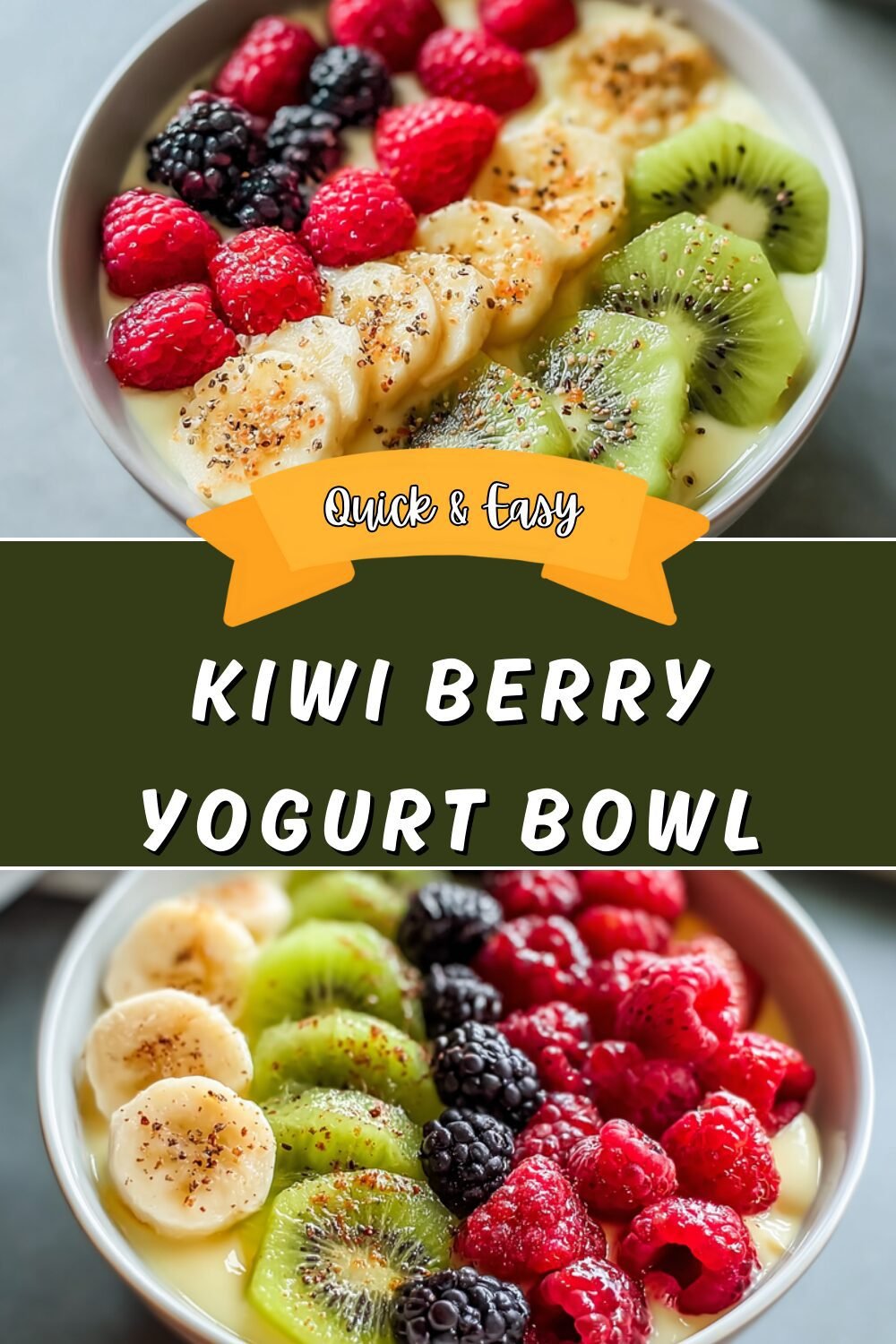 Kiwi Berry Yogurt Bowl