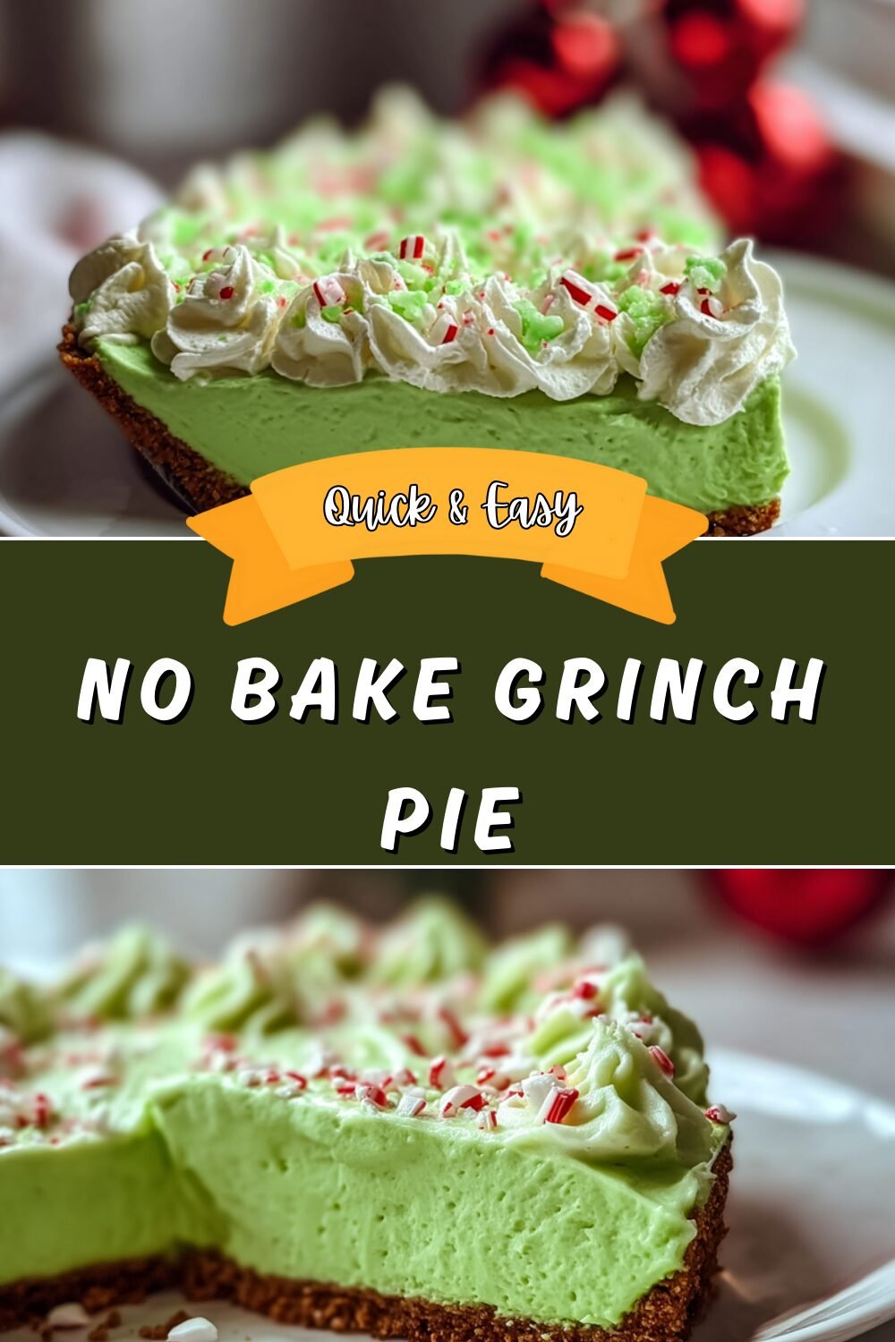 No Bake Grinch Pie