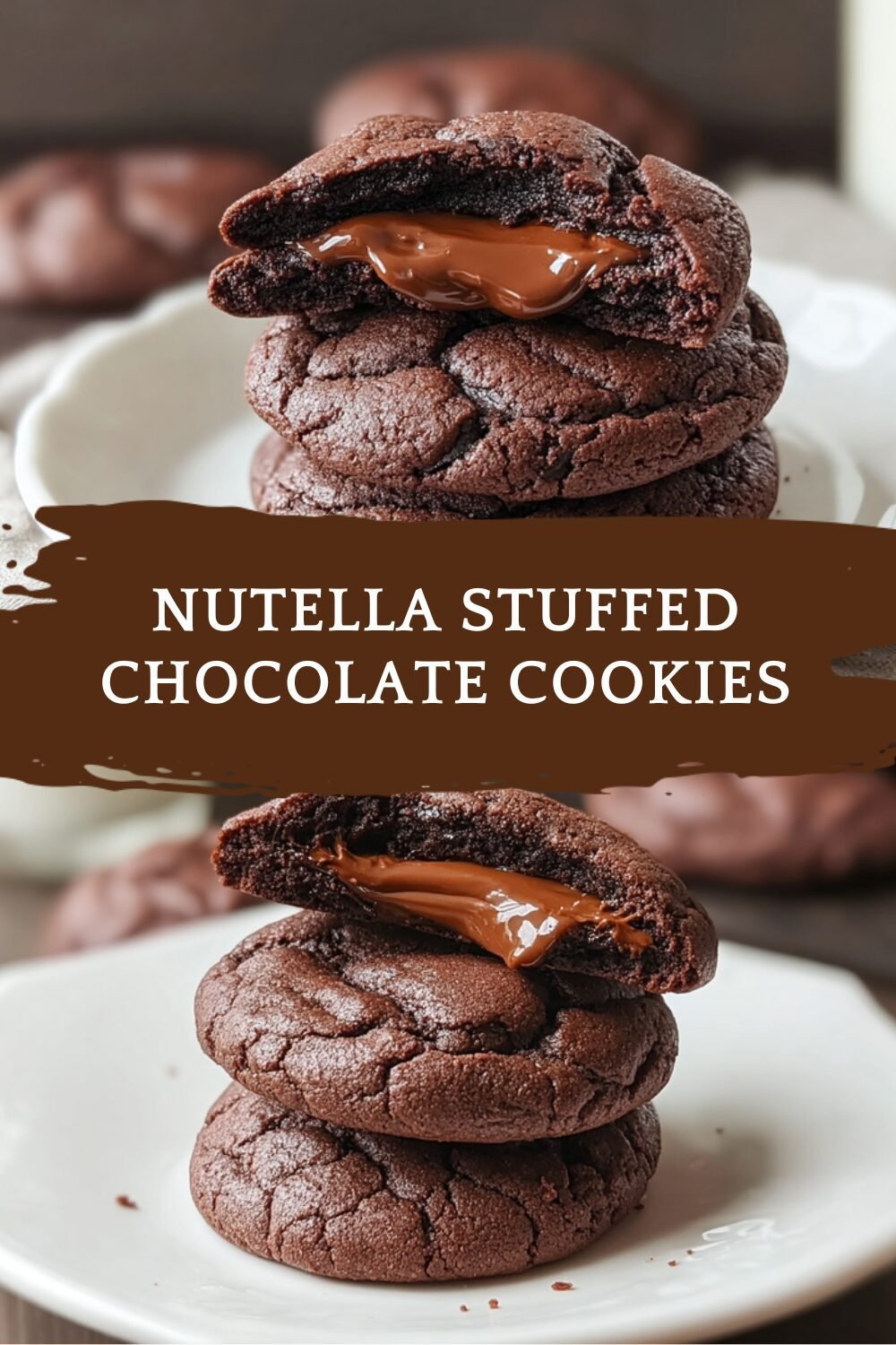Nutella Stuffed Chocolate Cookies