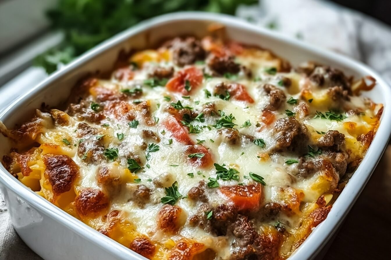 Philly Cheesesteak Casserole
