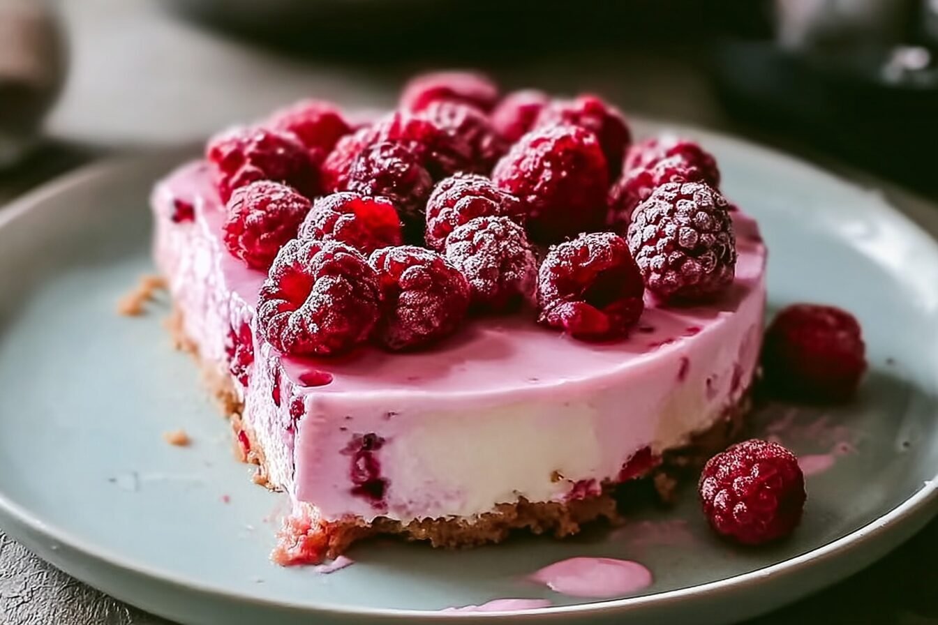 Raspberry Ice Cream Cheesecake