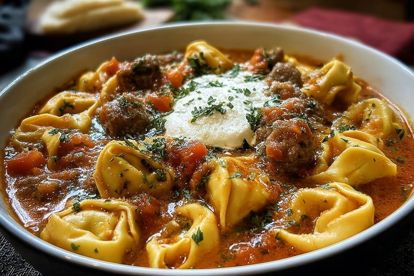 Slow Cooked Tortellini Sausage