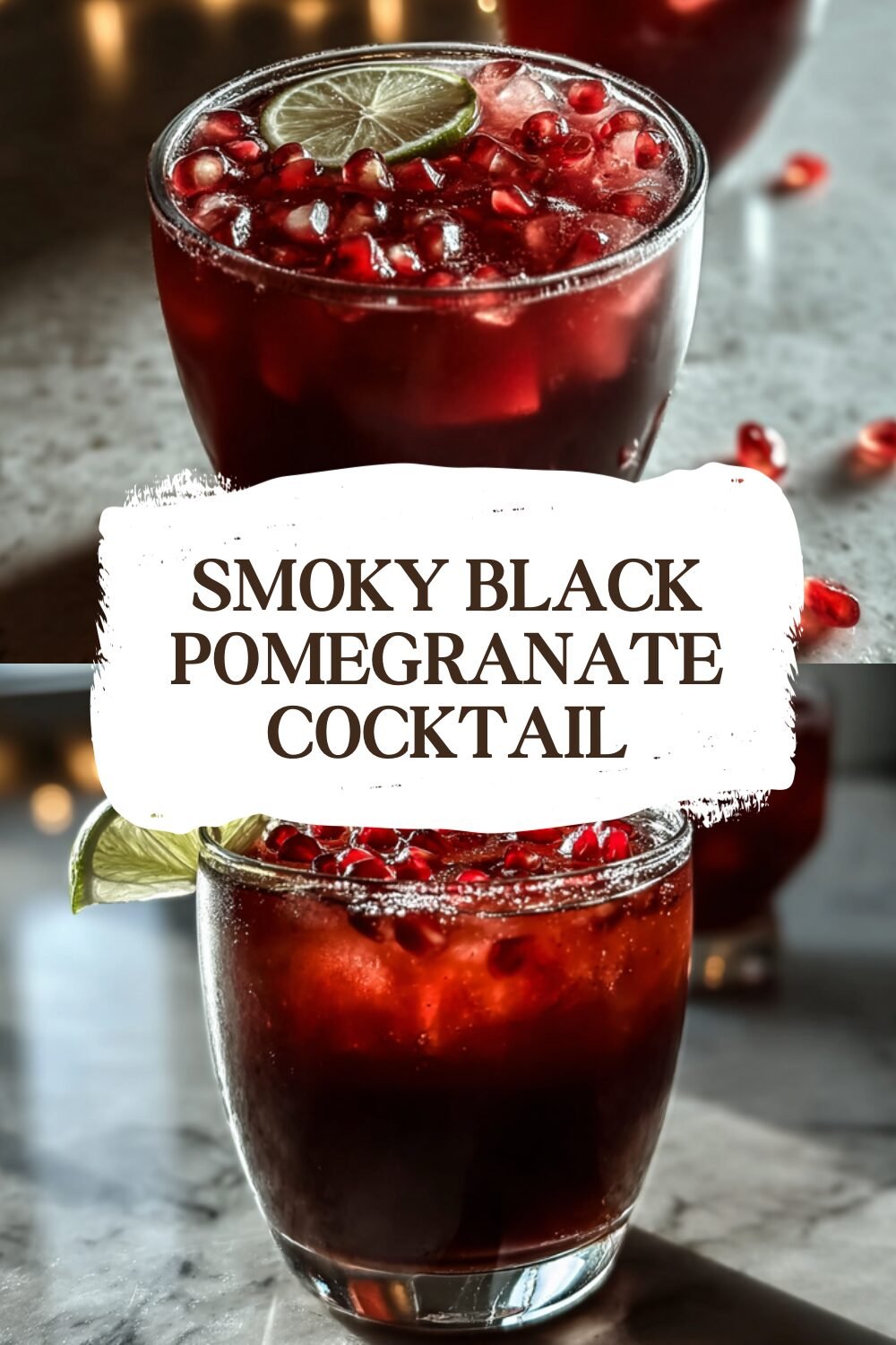 Smoky Black Pomegranate Cocktail