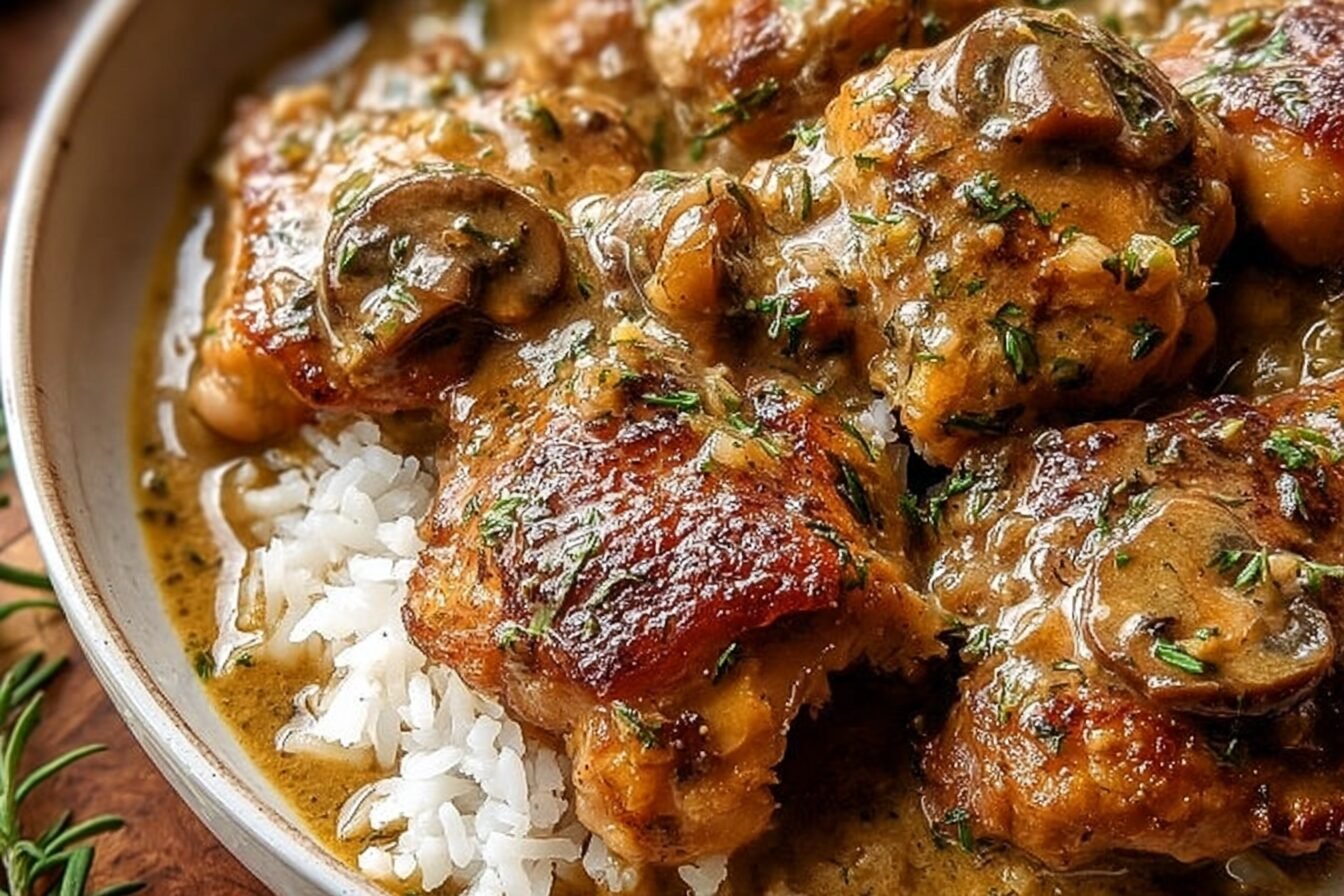Smothered Chicken Thighs