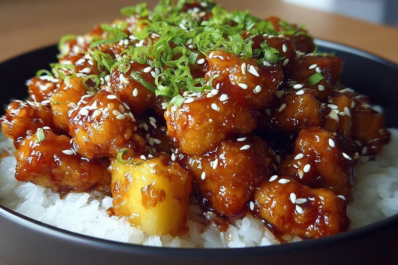Sticky Teriyaki Pineapple Chicken