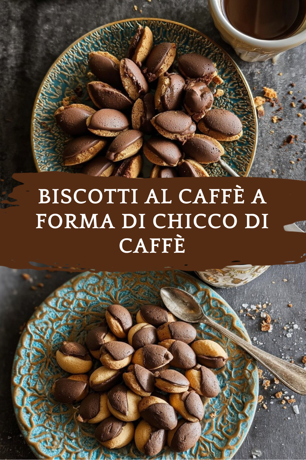 Biscotti Al Caffè A Forma Di Chicco Di Caffè