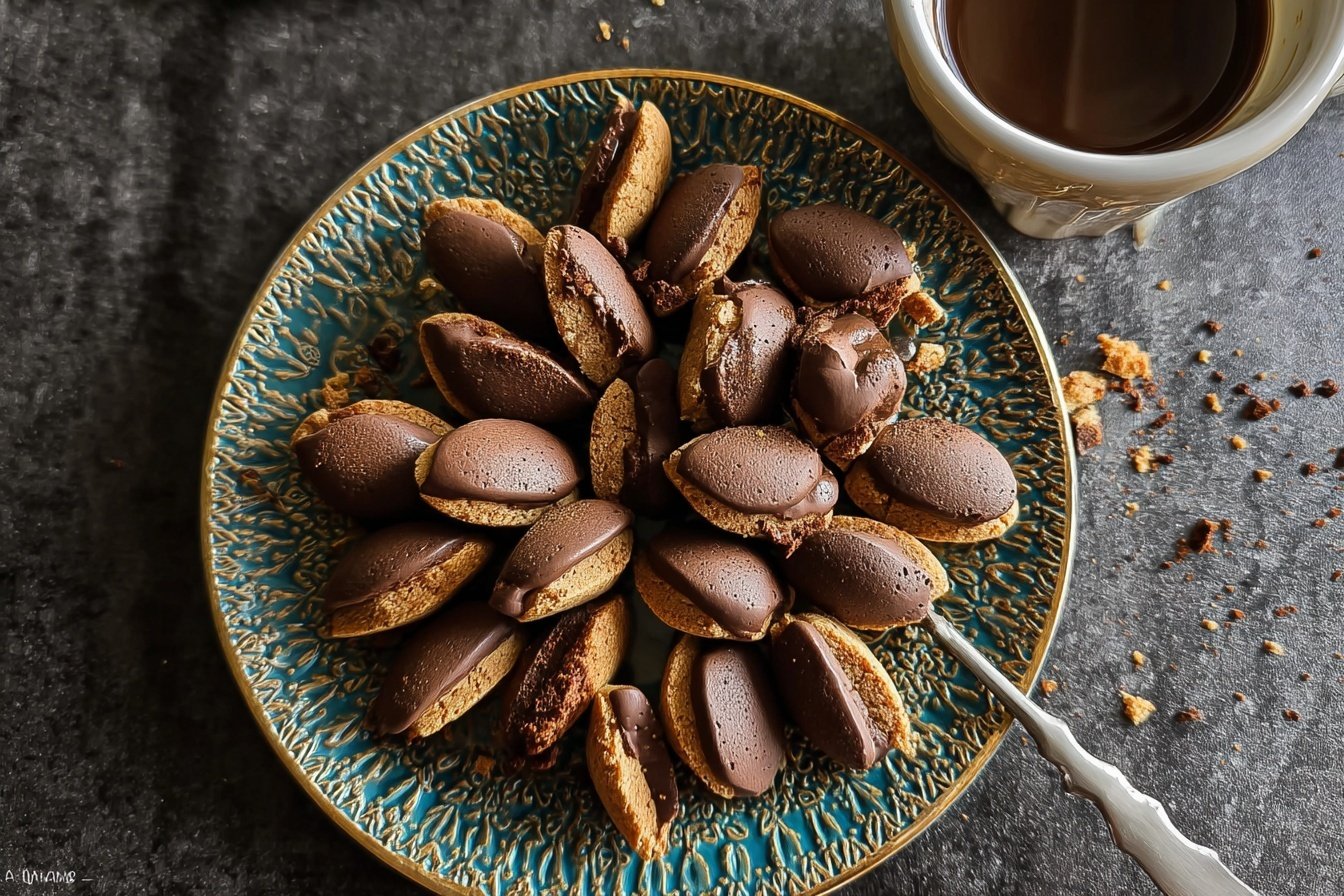 Biscotti Al Caffè A Forma Di Chicco Di Caffè
