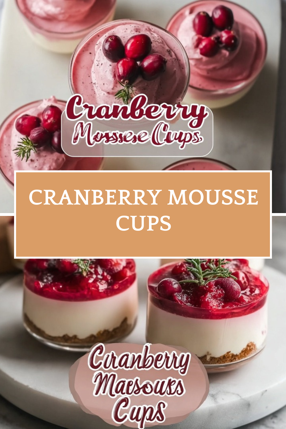 Cranberry Mousse Cups