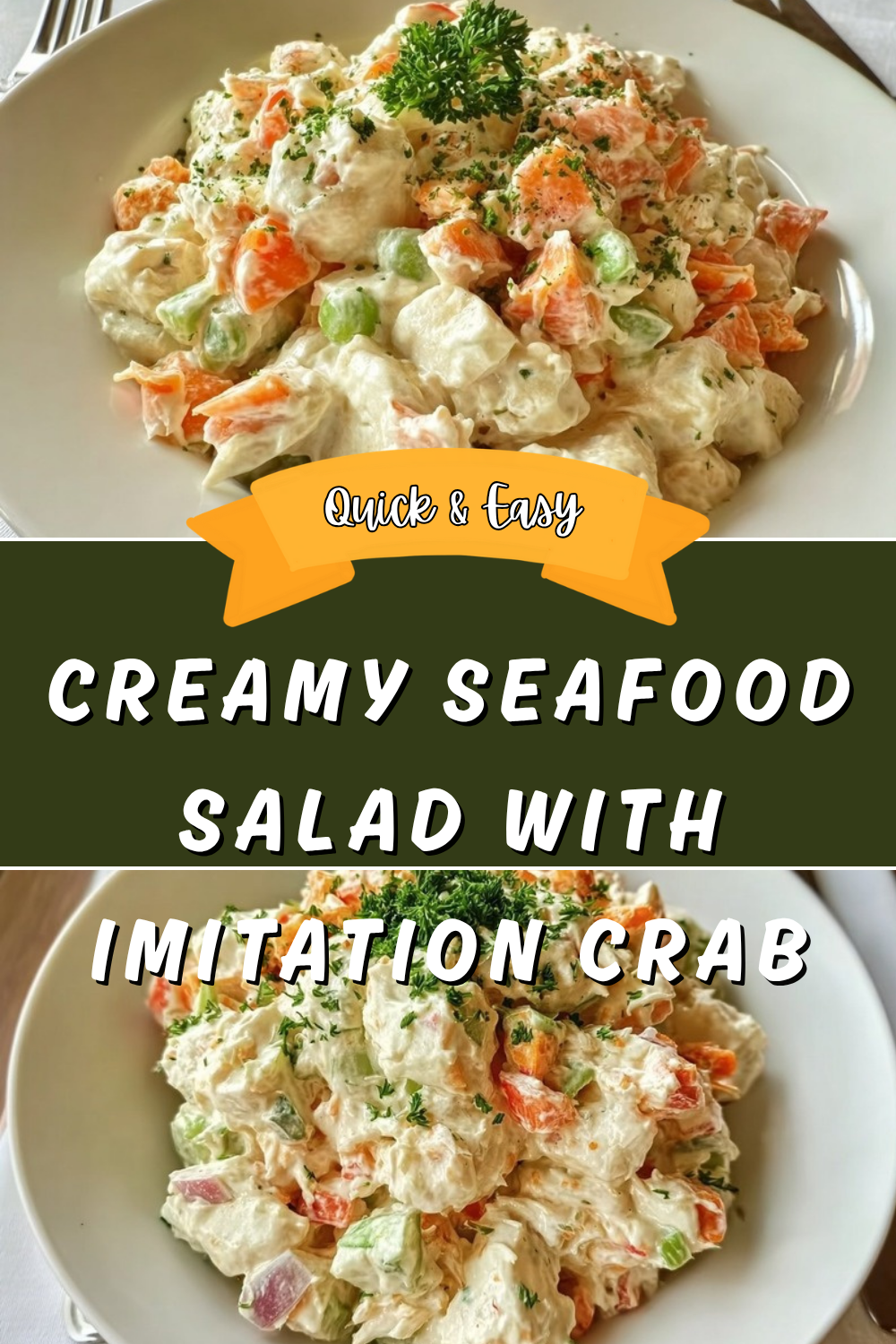 Creamy Seafood Salad With Imitation Crab
