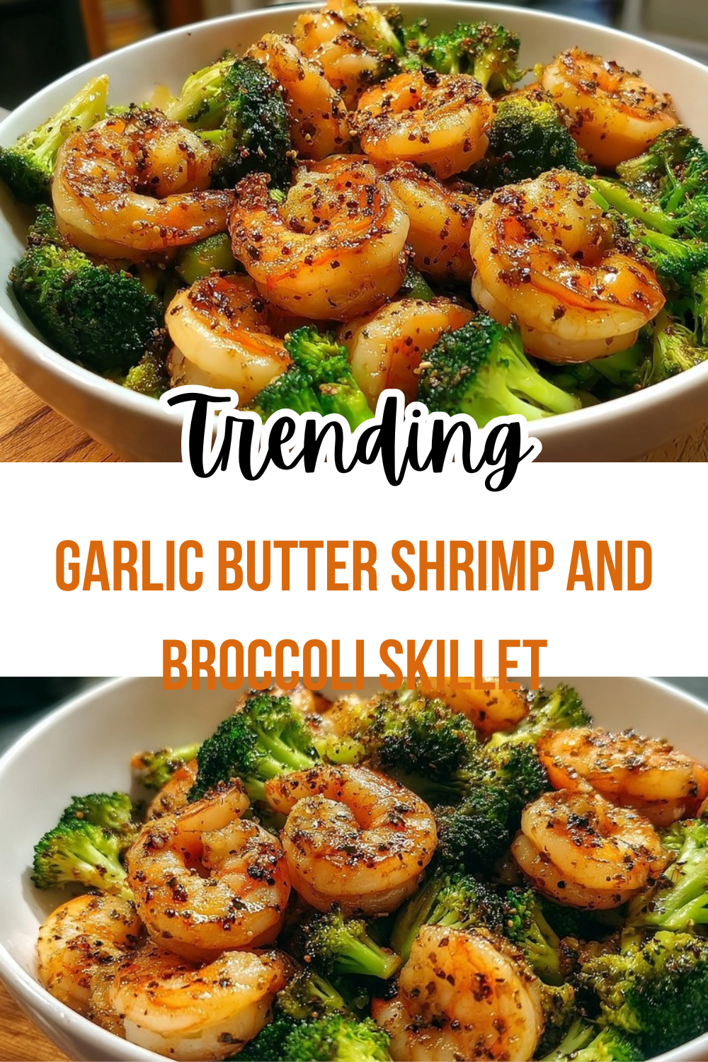 Garlic Butter Shrimp And Broccoli Skillet