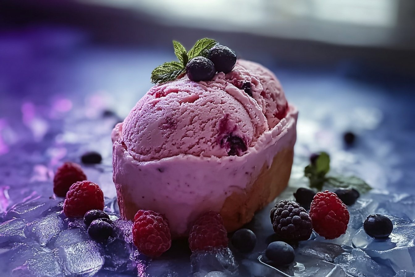 Midnight Berry Ice Cream Loaf