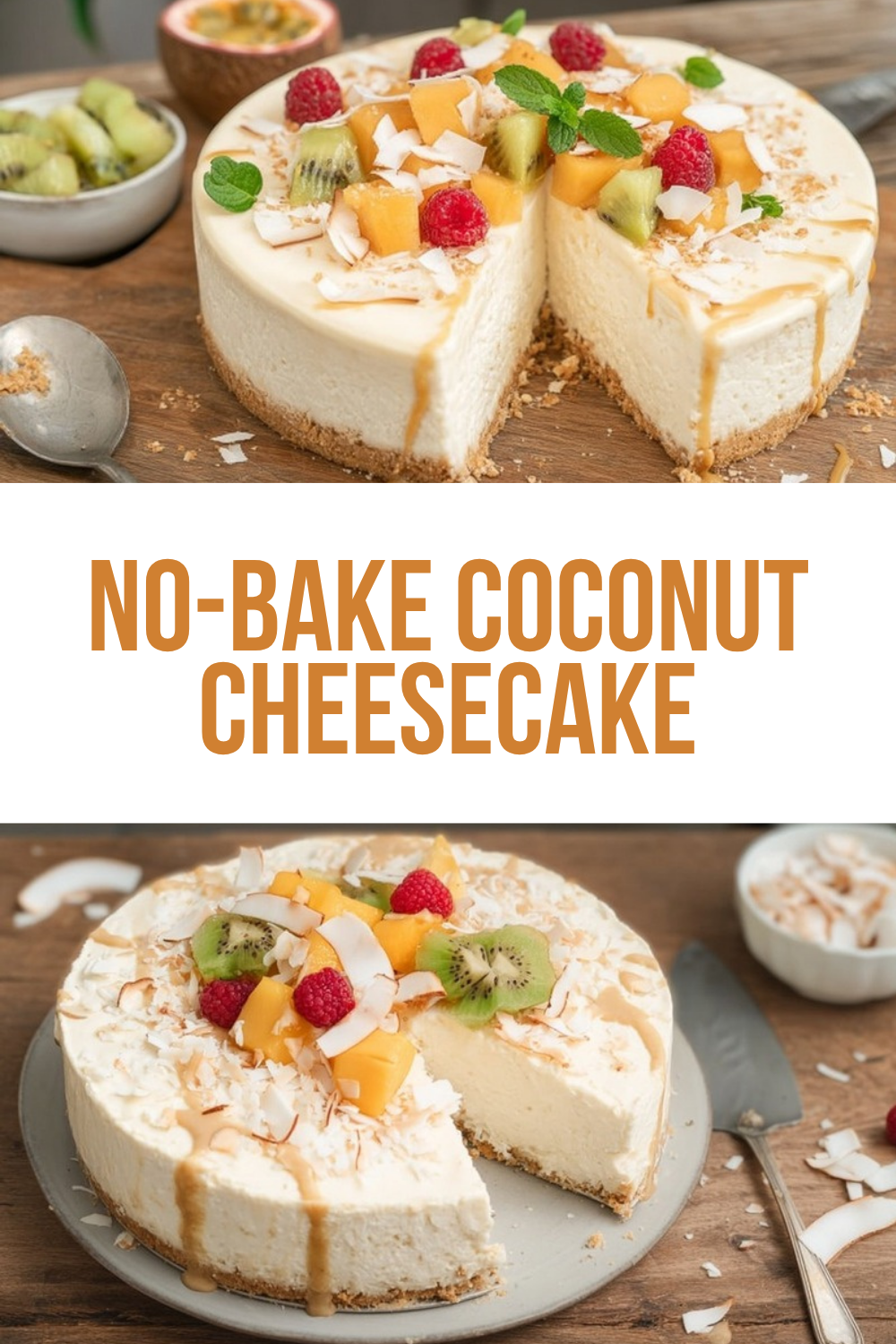No-Bake Coconut Cheesecake