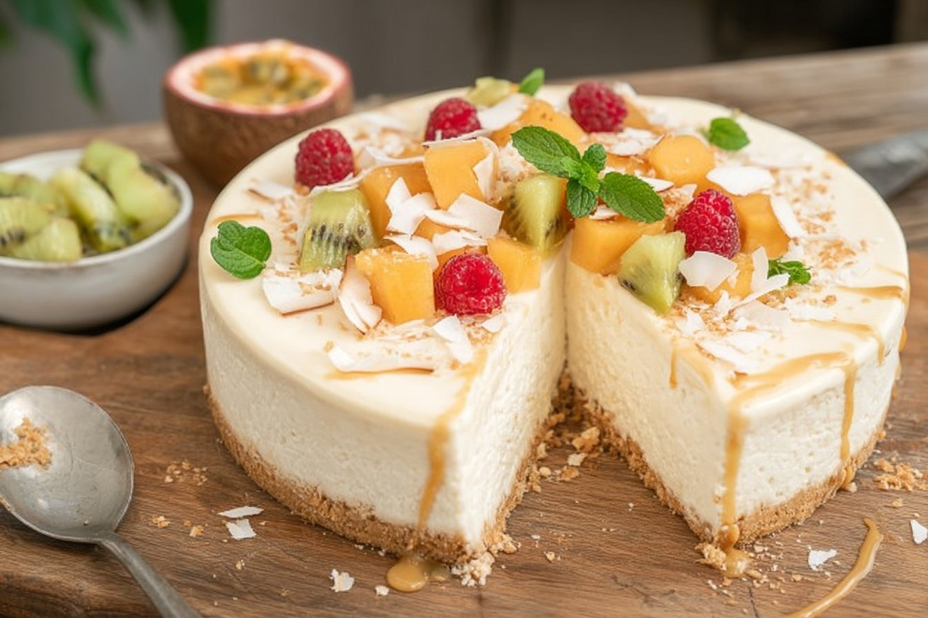 No-Bake Coconut Cheesecake