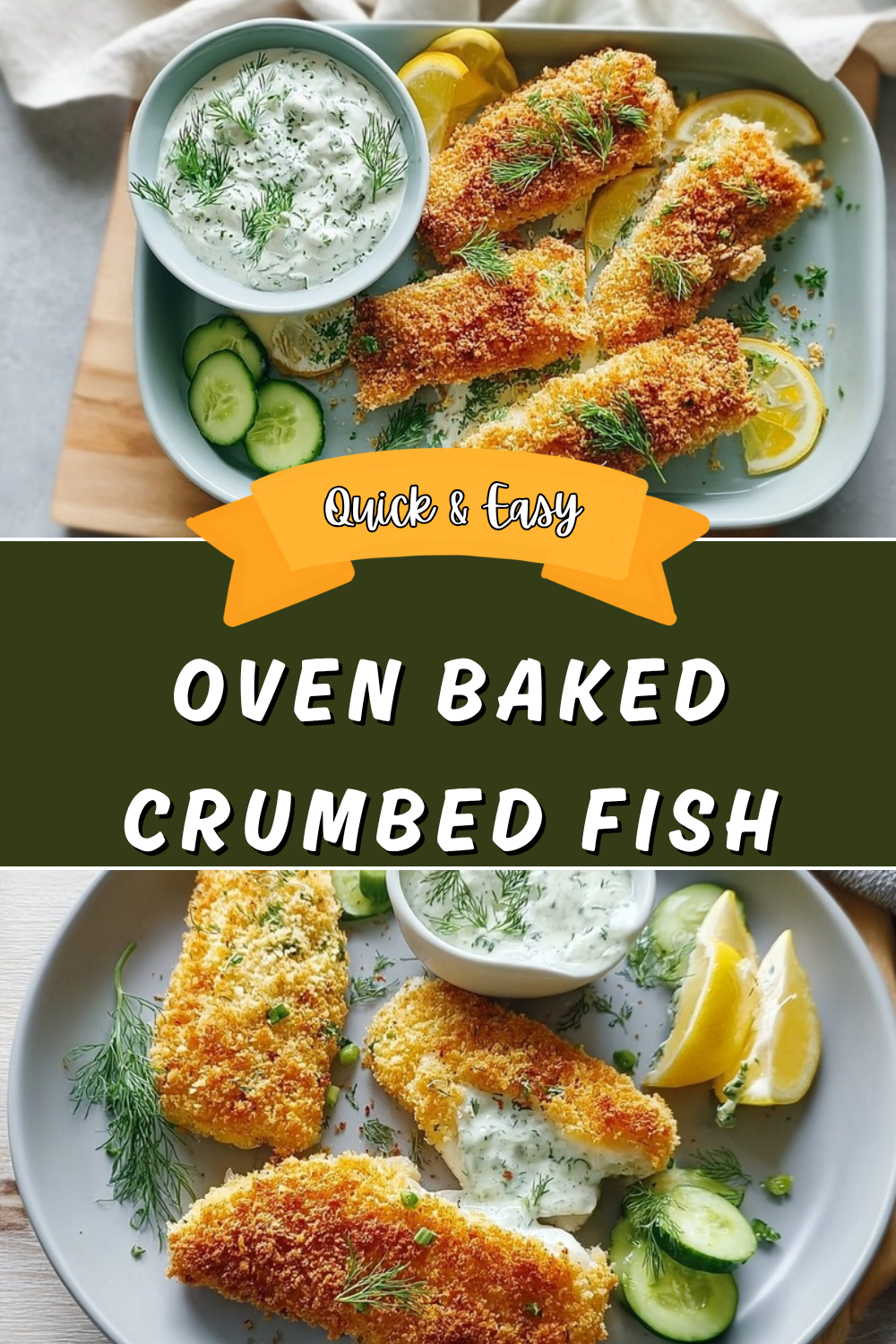Oven Baked Crumbed Fish