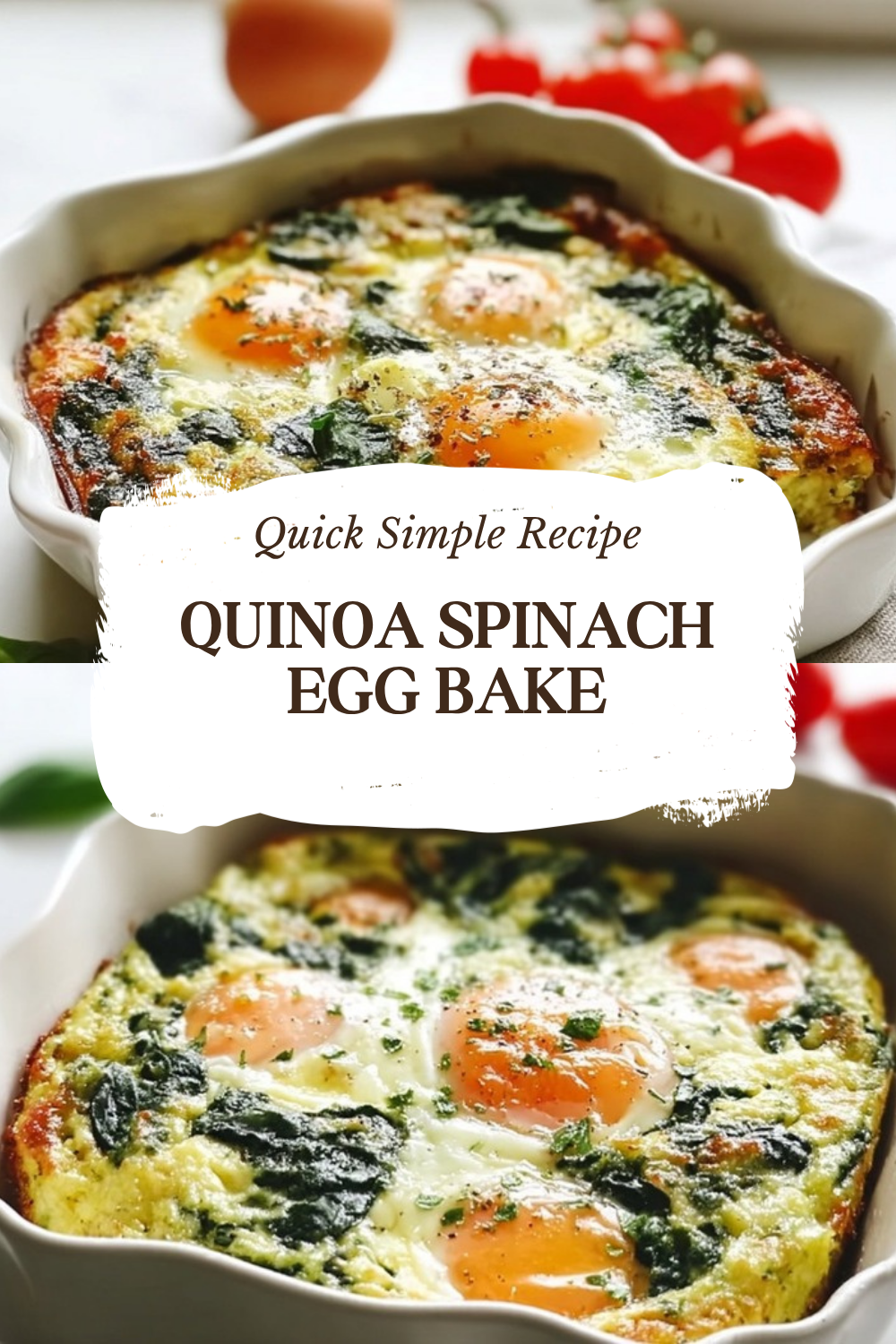 Quinoa Spinach Egg Bake
