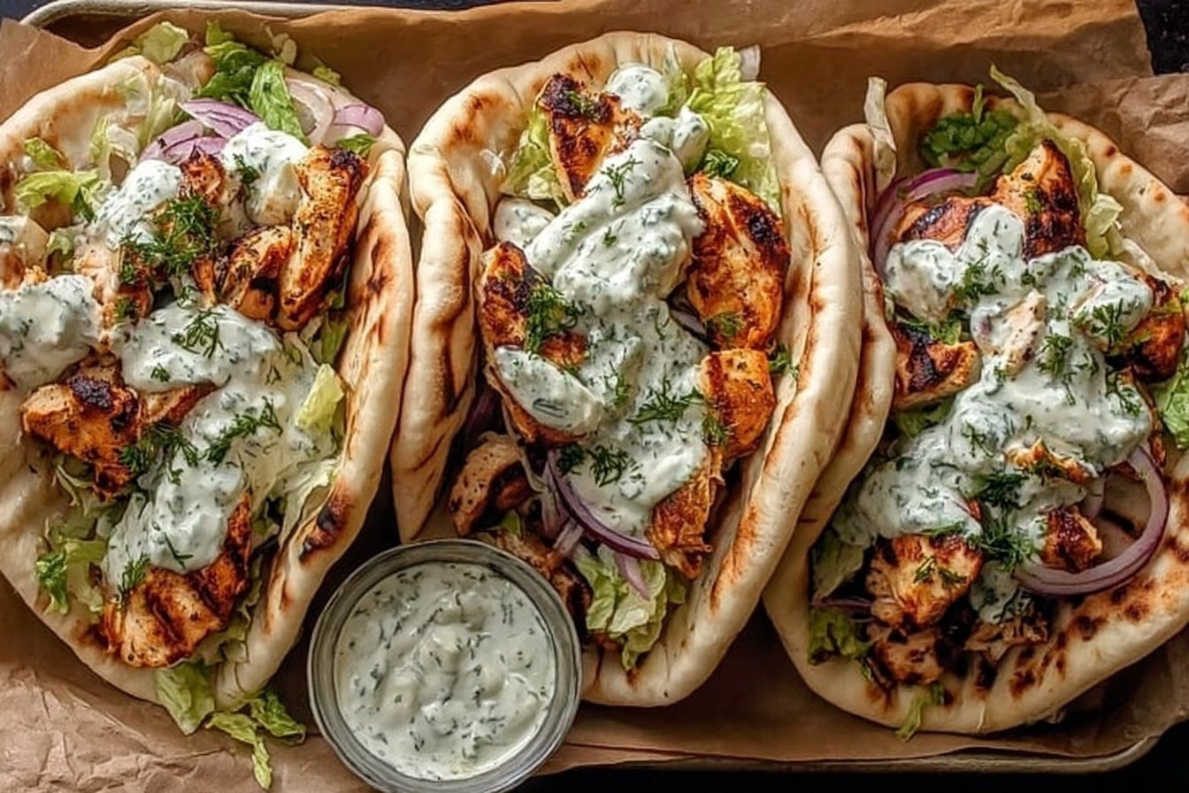 Sheet Pan Chicken Pitas With Herby Ranch