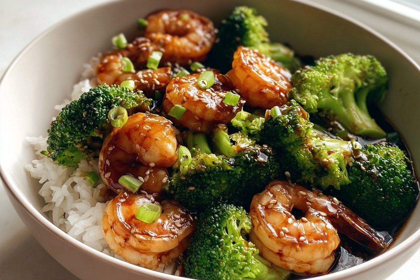 Shrimp And Broccoli Teriyaki Bowl