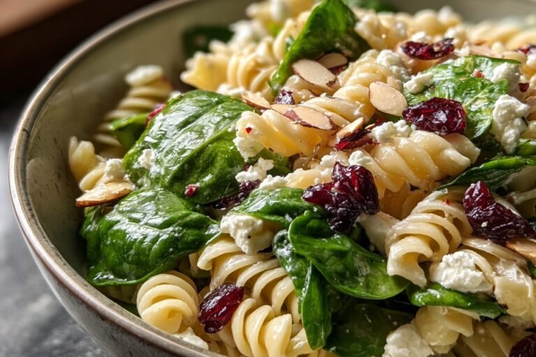 Spinach Pasta Salad With Feta And Cranberries 75.Png