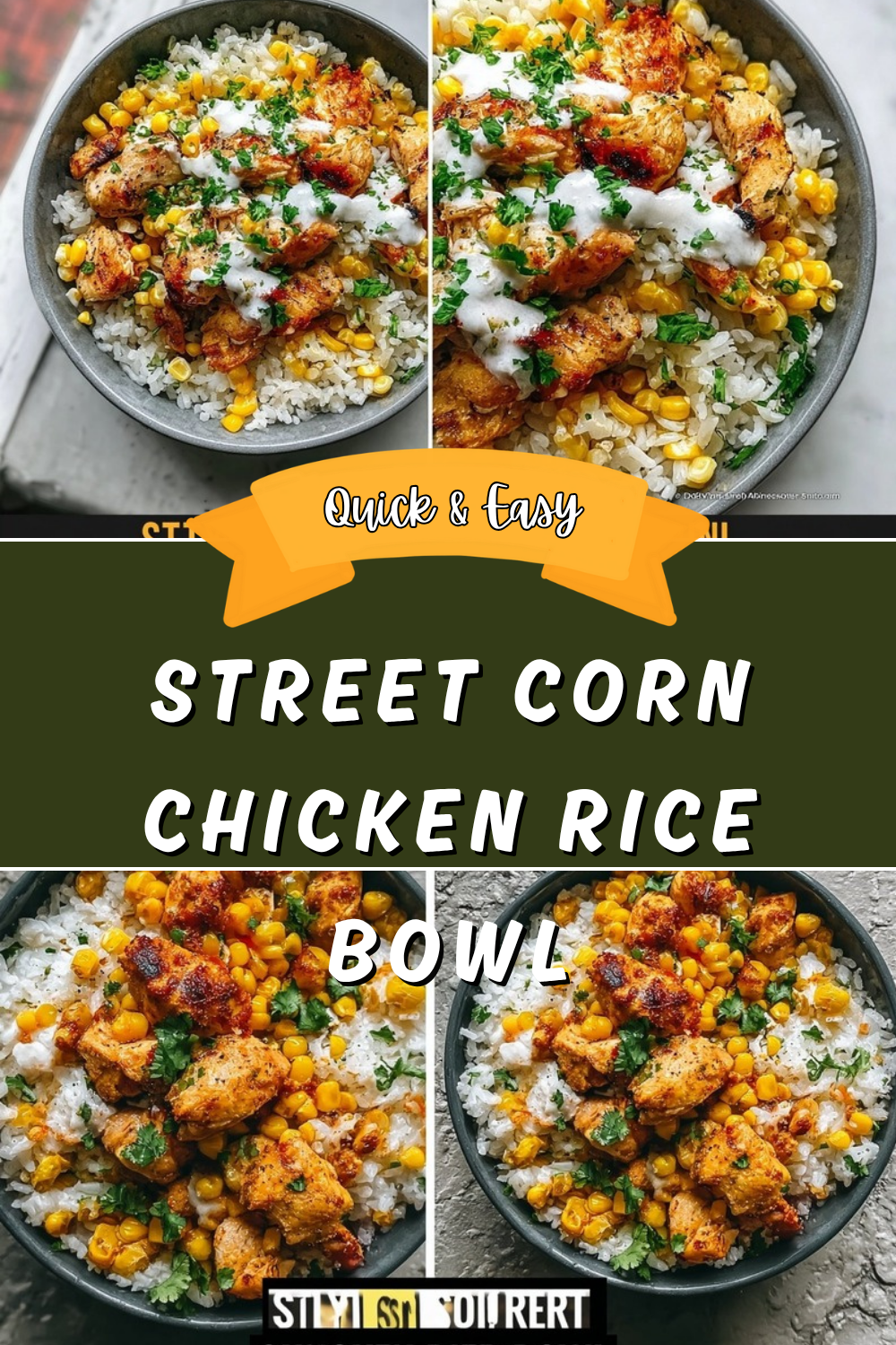 Street Corn Chicken Rice Bowl
