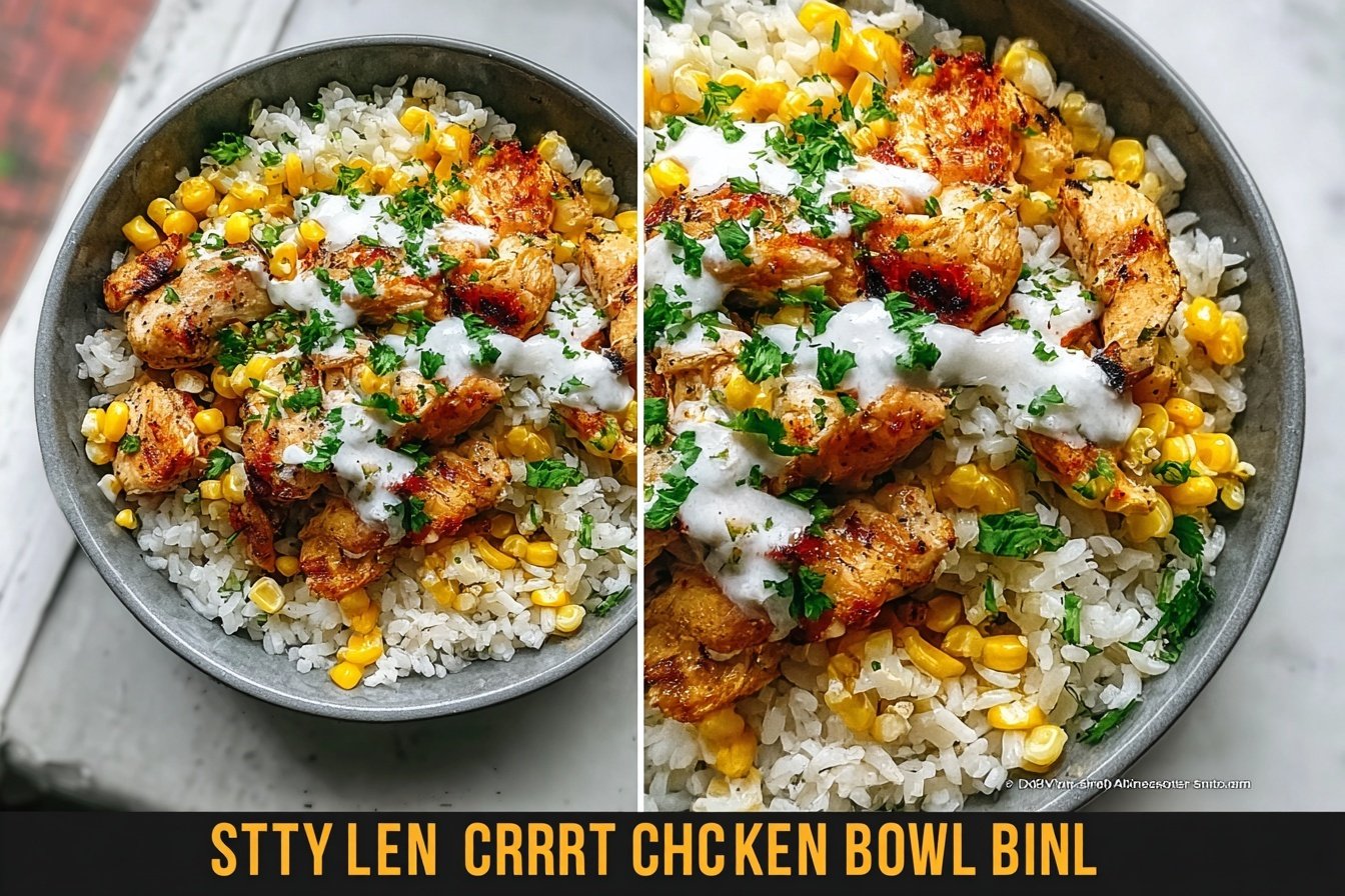 Street Corn Chicken Rice Bowl