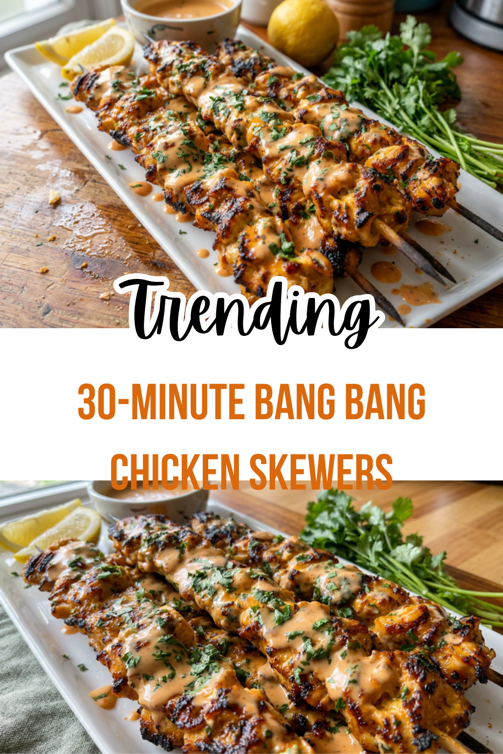 30-Minute Bang Bang Chicken Skewers