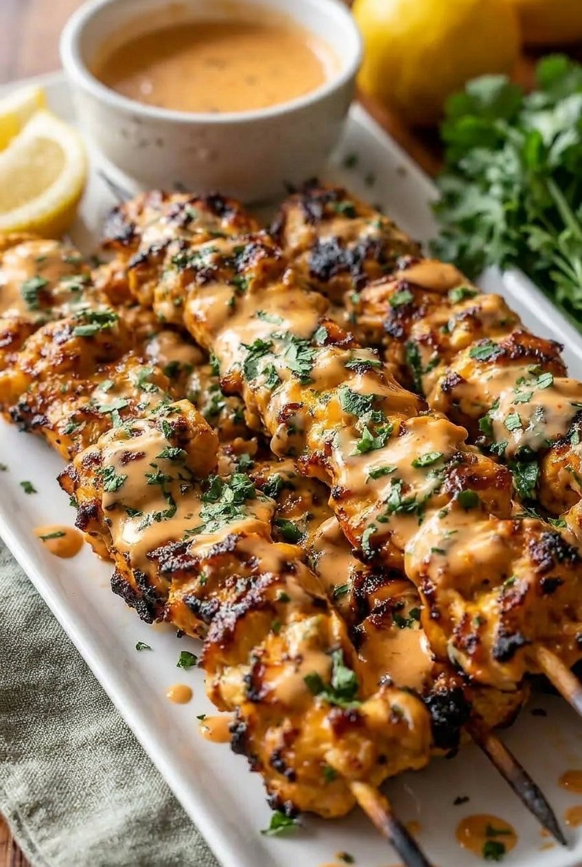 30-Minute Bang Bang Chicken Skewers
