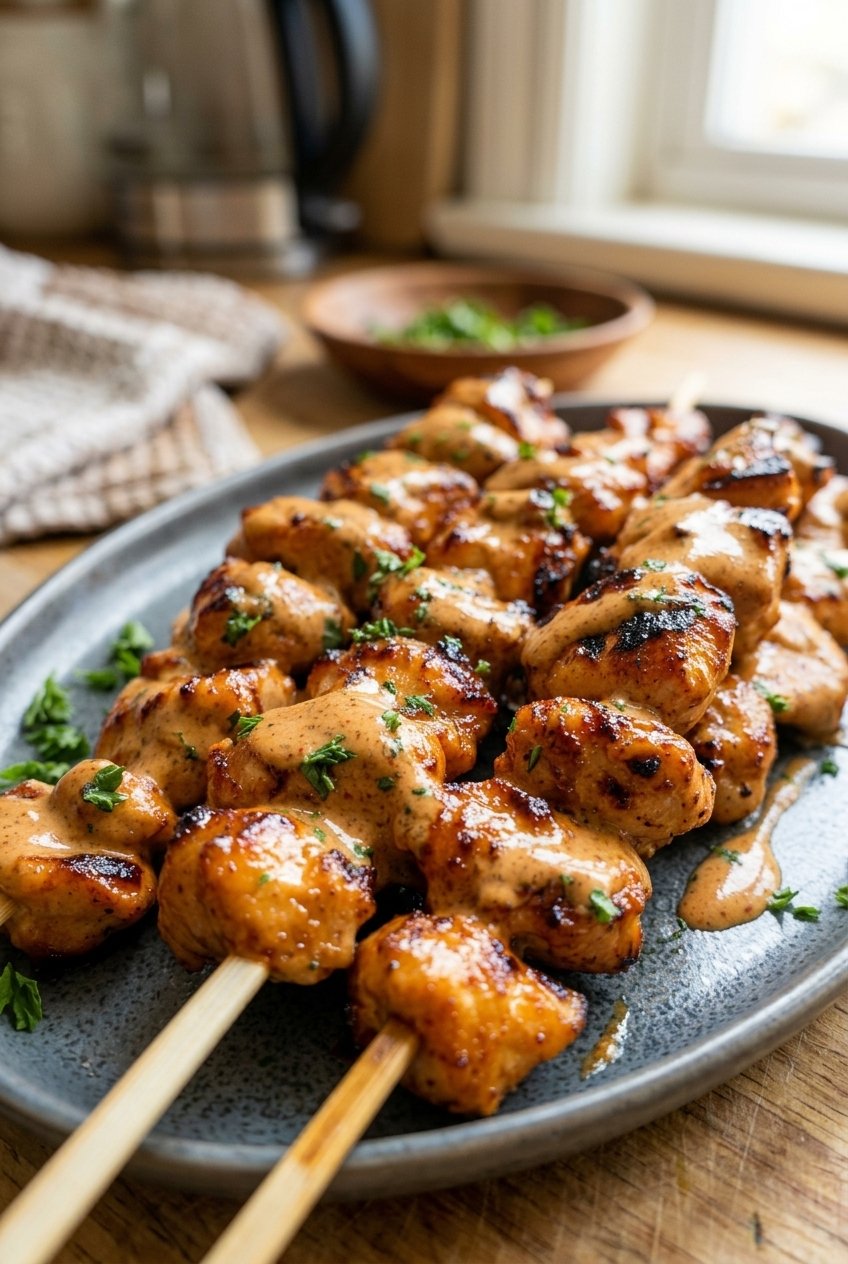 Bang Bang Chicken Skewers