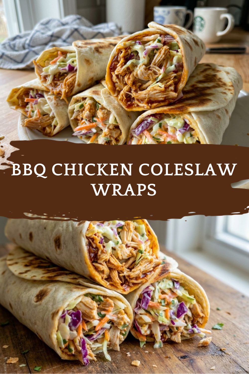 Bbq Chicken Wraps Recipe Easy Delicious Lunch 7 Bbq Chicken Coleslaw Wraps