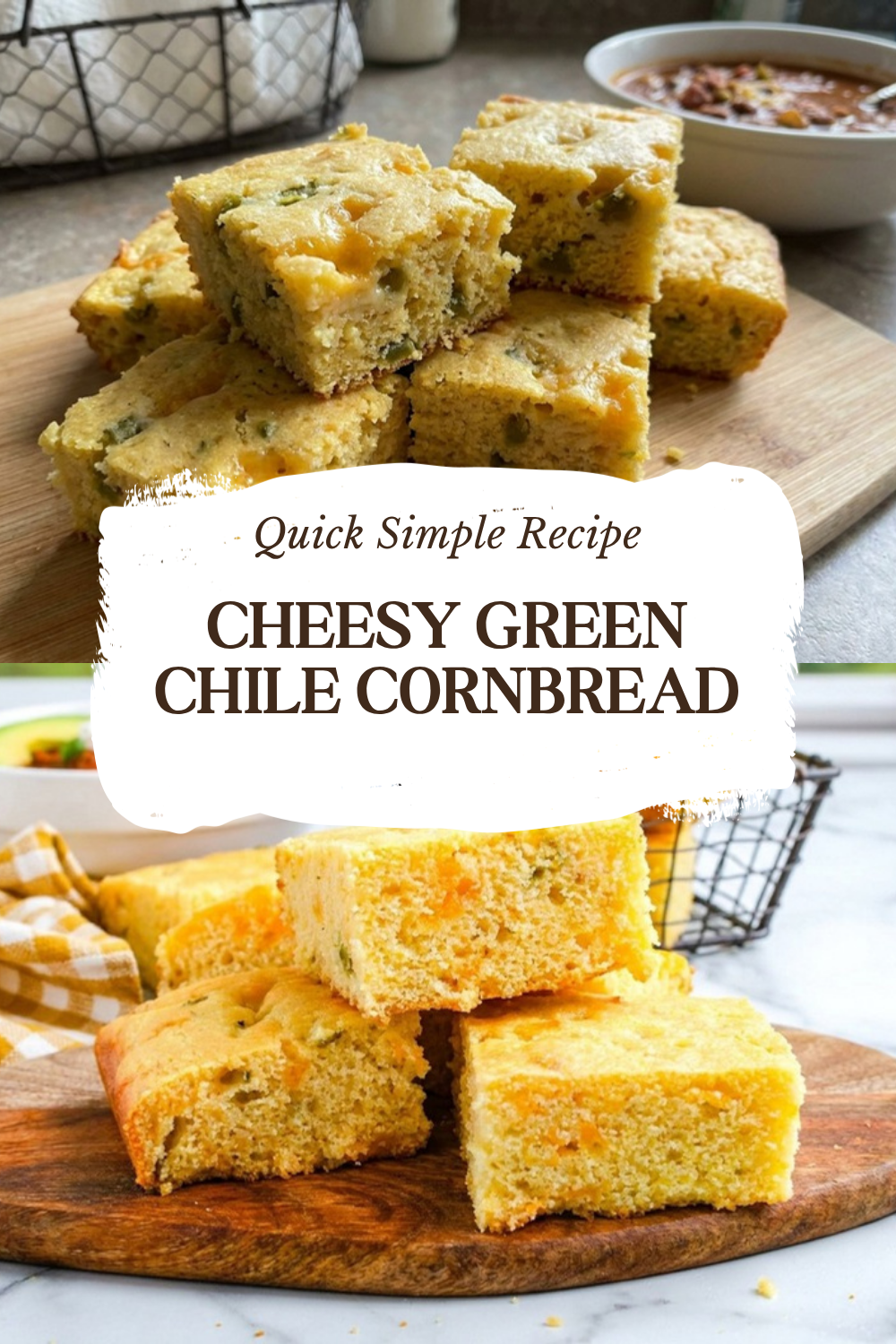 Cheesy Green Chile Cornbread