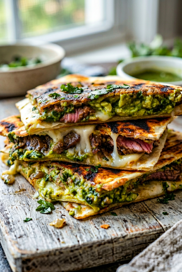 Chimichurri Grilled Steak Quesadilla With Avocado Chimichurri 4.Png