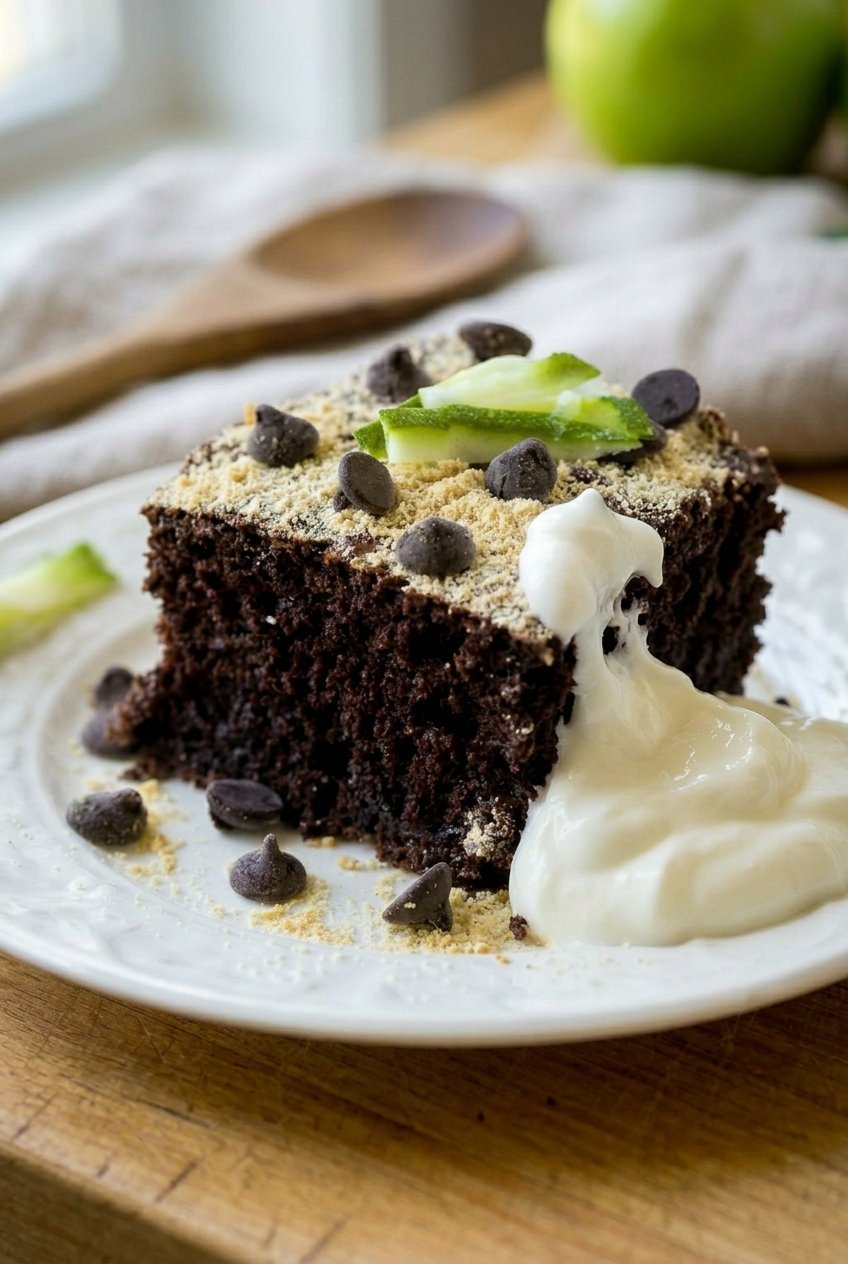 Chocolate Zucchini Cake With Greek Yogurt