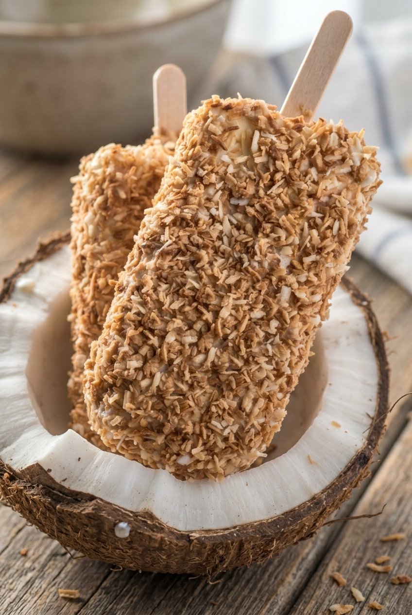 Vegan Creamy Coconut Popsicles 6 Creamy Coconut Popsicles