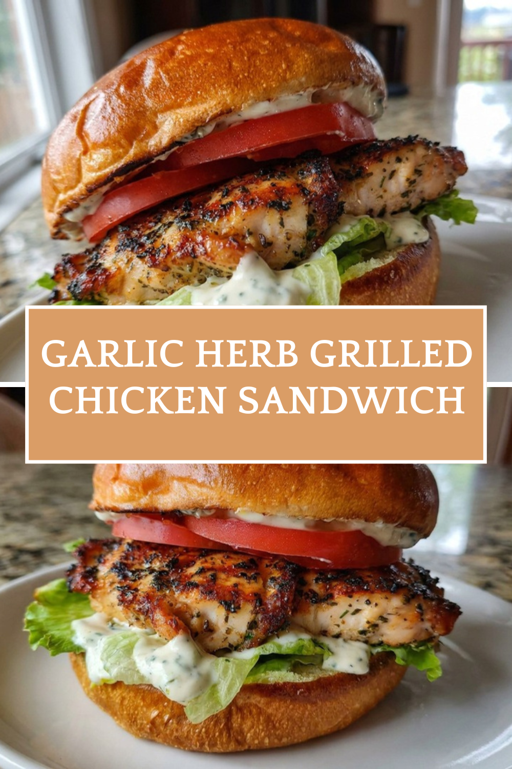 Garlic Herb Grilled Chicken Sandwich