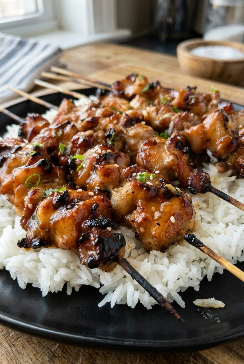 Grilled Teriyaki Chicken Skewers