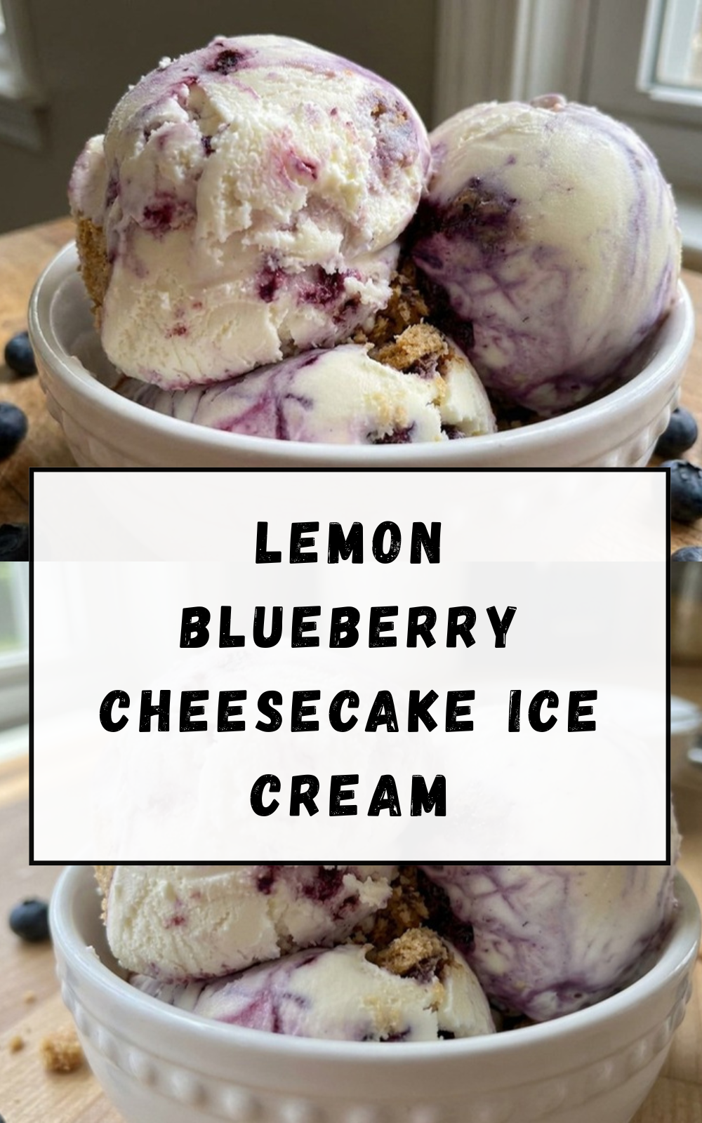 Lemon Blueberry Cheesecake Ice Cream