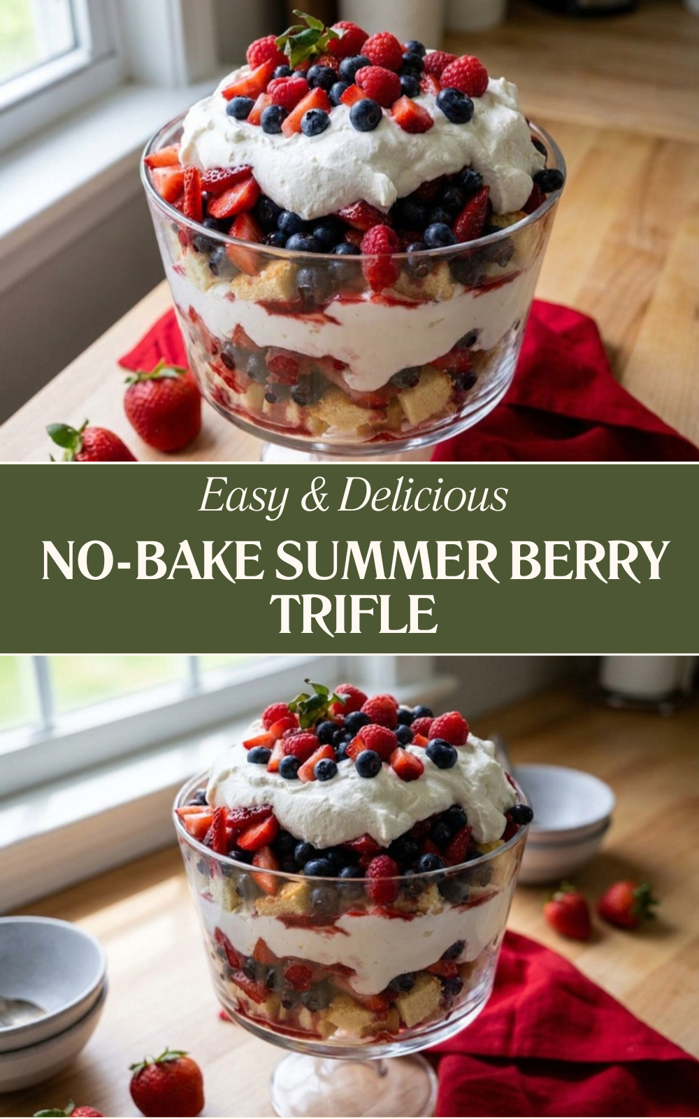 No-Bake Summer Berry Trifle