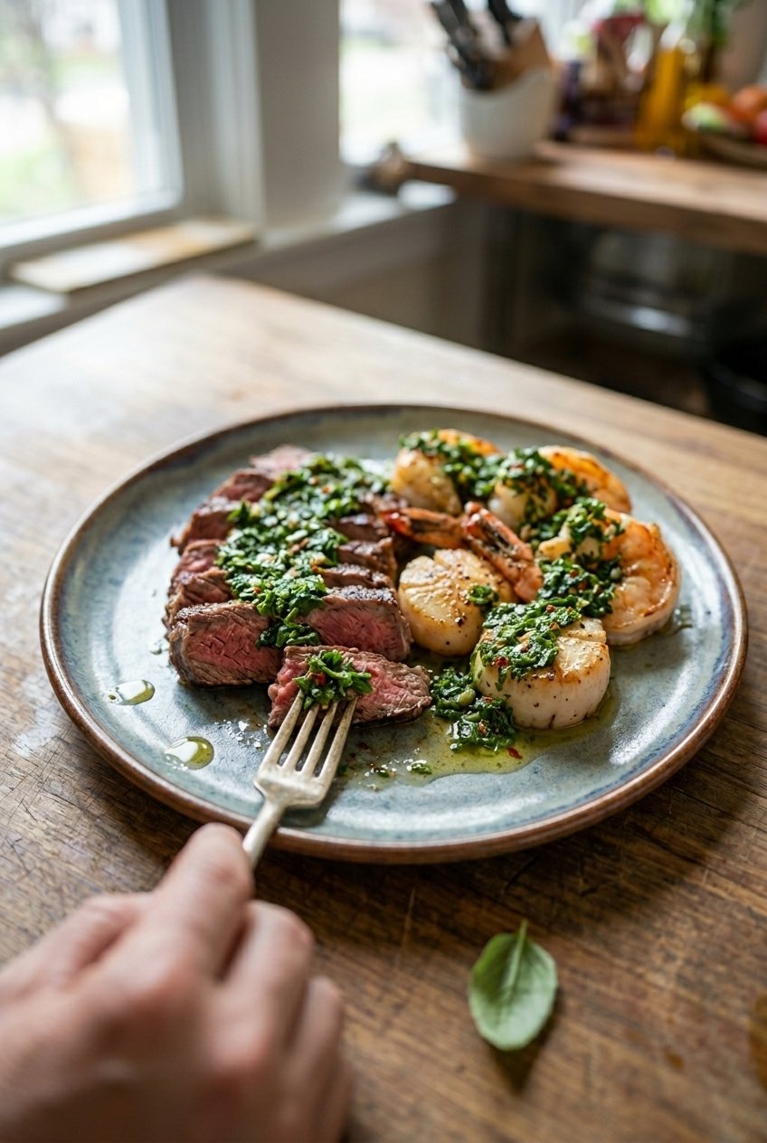 Skewers: Surf And Turf With Zesty Chimichurri 6 Surf And Turf Meets Chimichurri